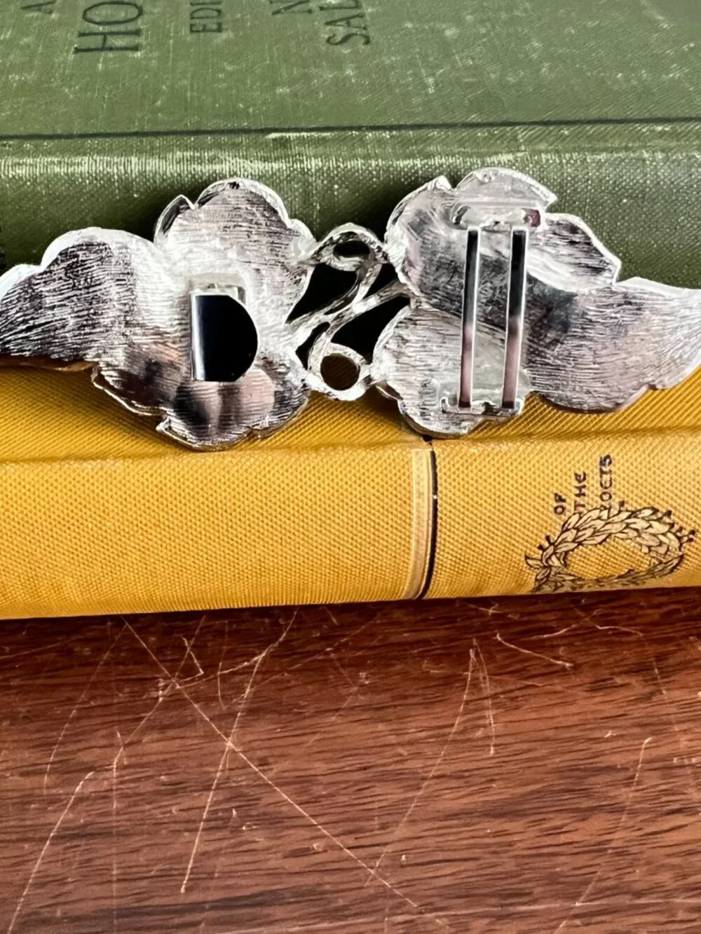 Vintage Silver Tone Floral Belt Buckle | Sculptural Mod 60s 70s Statement Access